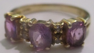 xxM1292M 14k gold, sapphire and diamond  ring Takst-Valuation N. Kr. 3500